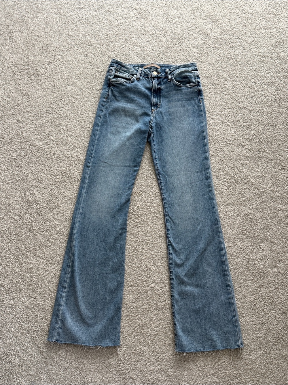 Joe's Jeans Medium Blue Flare with Raw Hem